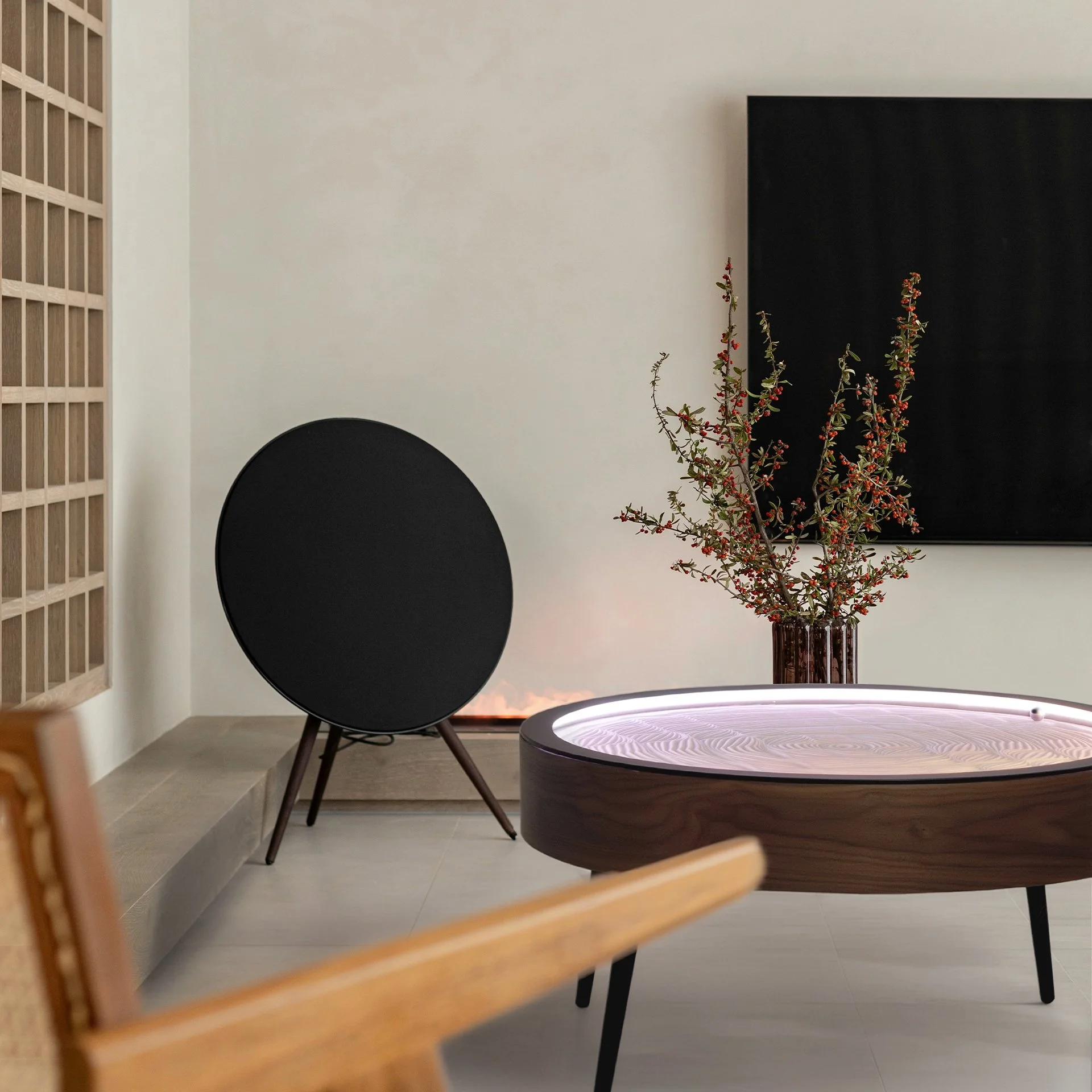 SANDSARA Round Table — Kinetic Sand Art Coffee Table — SANDSARA